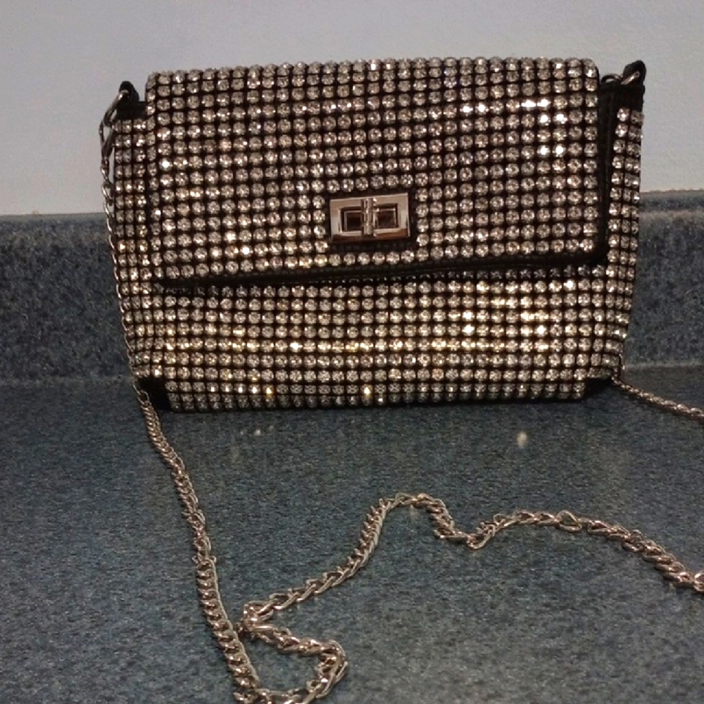 Bling Crossbody Bag With Chain NWT